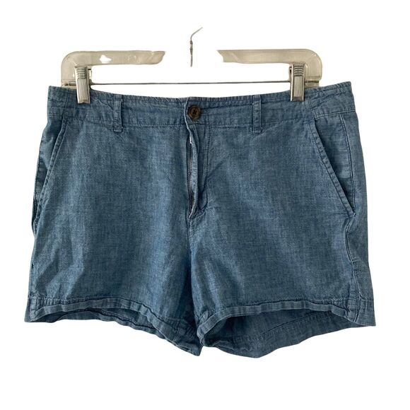Gap Shorts Womens 10 Petite Chambray Blue Light Wash - Picture 6 of 6